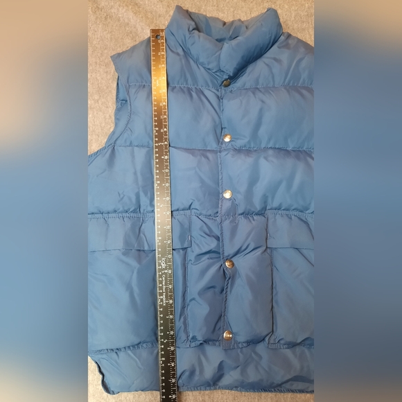 Woolrich Womans Vintage Down Puffer Vest Medium Blue Outdoor Activewear Classic - Picture 4 of 10